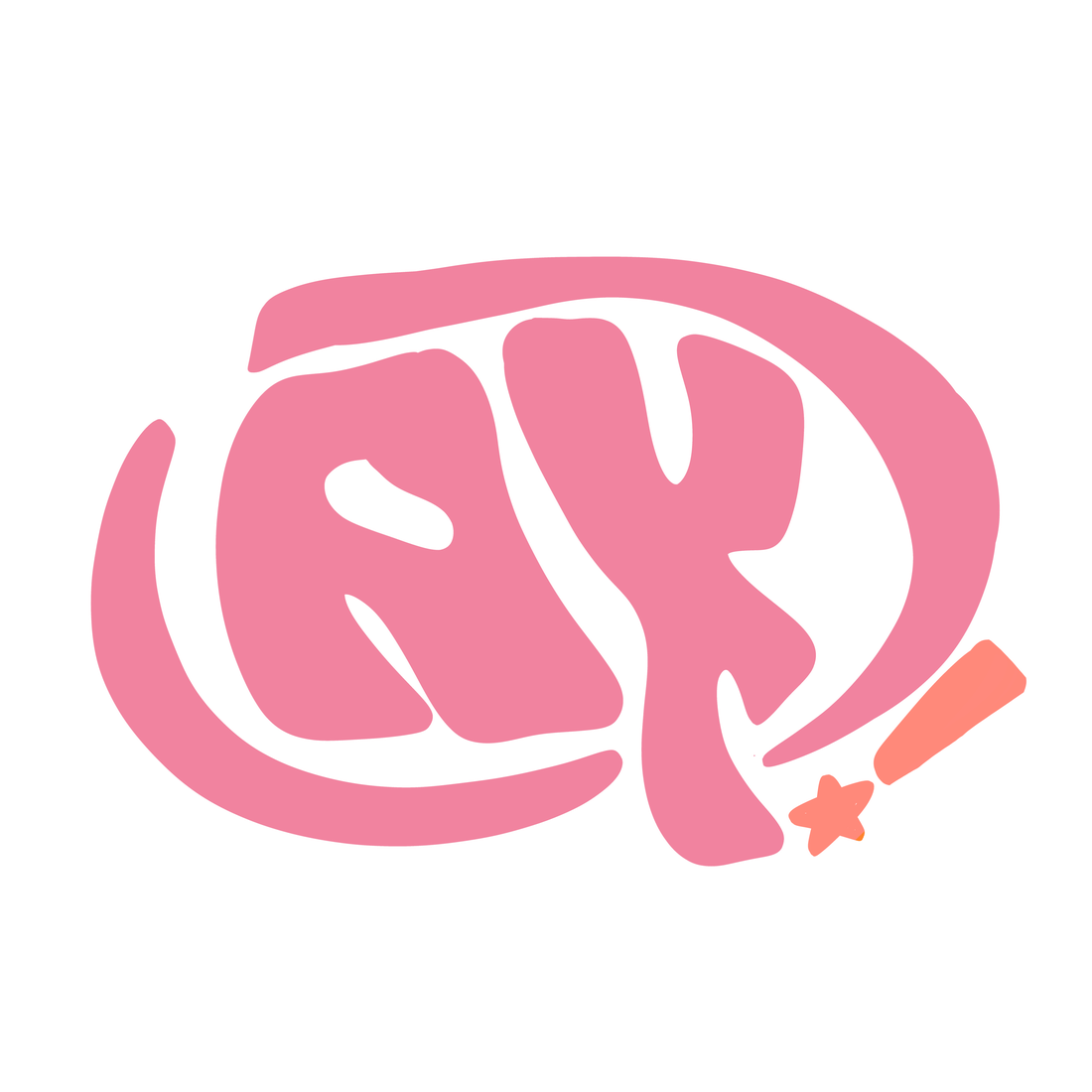 Bubble mark, pink colorway alternate